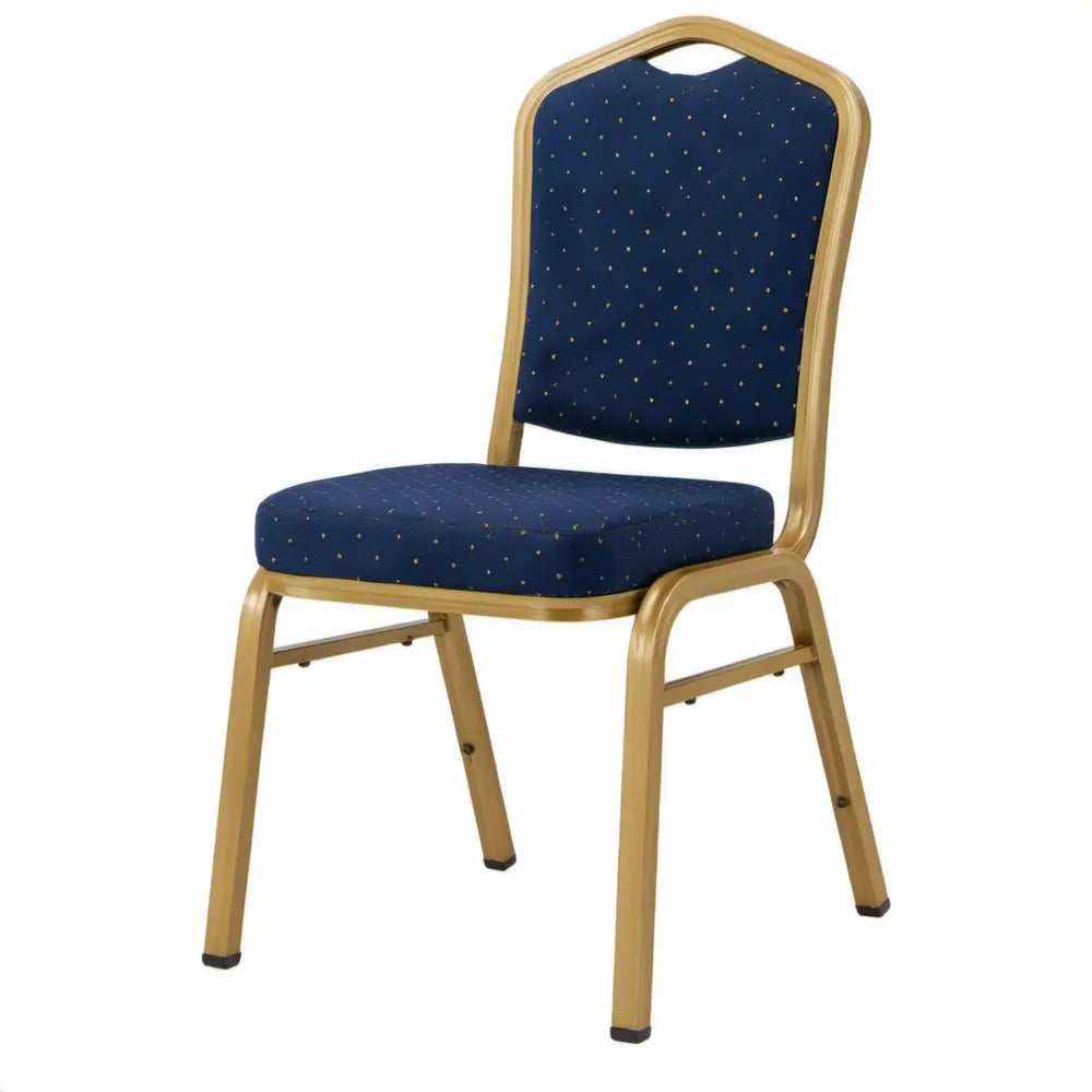 Stapelbare eetkamerstoel 44 x 52 x 92 cm donkerblauw goudkleurig zwart
